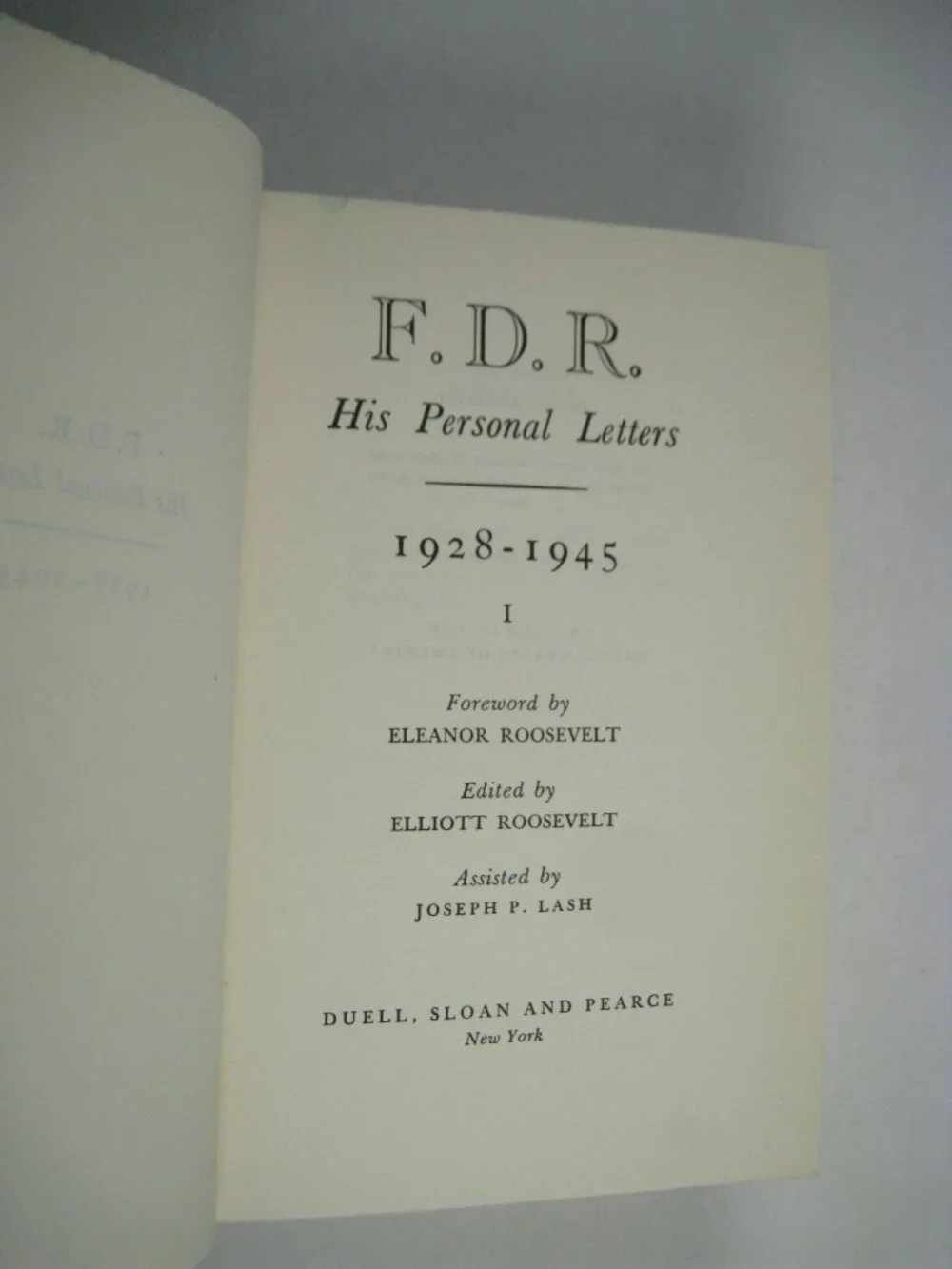 FDR His Personal Letters 1928-1945 2 Volume Set Hardcover